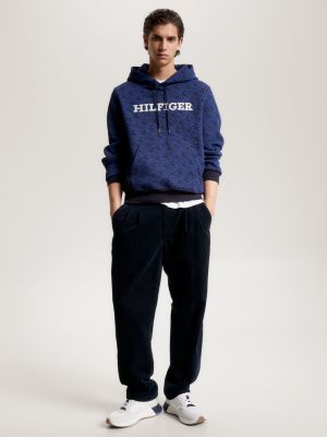 Tommy Hilfiger - Sudadera con capucha para hombre, color azul marino/gris,  Dallas Cowboys Pinnacle