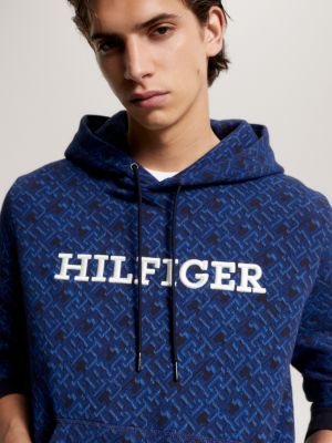 Sudadera Oversize Con Capucha Y Monogramas Mujer Azul Tommy Hilfiger -  tommycolombia