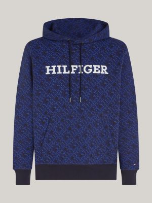 Sudadera Oversize Con Capucha Y Monogramas Mujer Azul Tommy Hilfiger -  tommycolombia