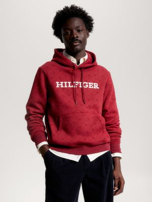 Red tommy hilfiger hoodie on sale mens