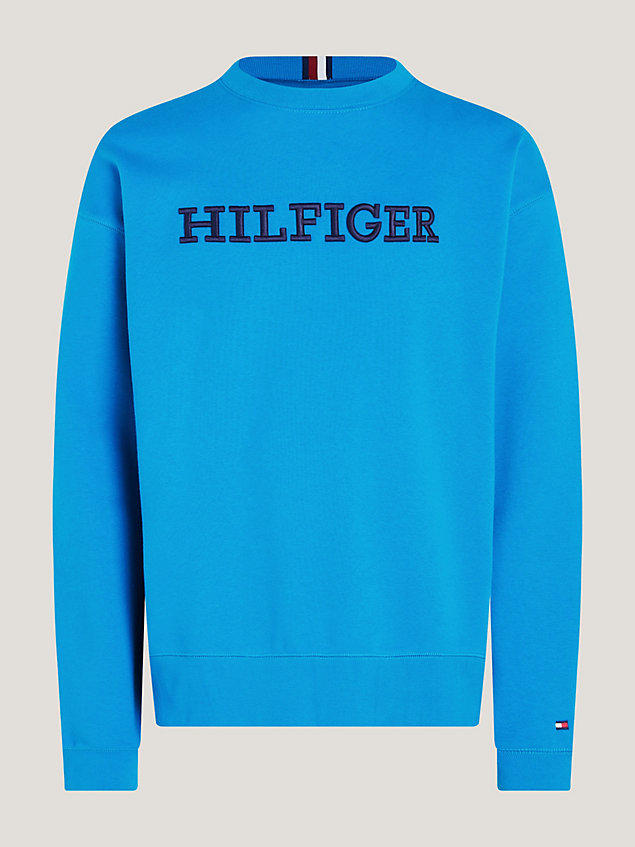 blue hilfiger monotype embroidery sweatshirt for men tommy hilfiger