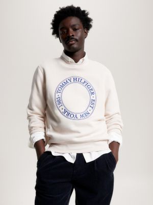 Logo Embroidery Crew Neck Sweatshirt Gift | Beige | Tommy Hilfiger