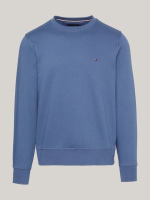 Flag Embroidery Crew Neck Sweatshirt | Blue | Tommy Hilfiger