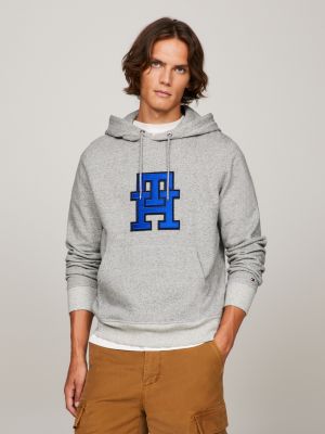 Hilfiger Monotype Hoodie mit Logo-Applikation | Grau | Tommy Hilfiger | Sweatshirts