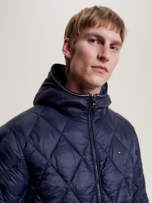  Tommy Hilfiger - Chaqueta acolchada con capucha para hombre,  Azul marino (Heather Navy) : Ropa, Zapatos y Joyería