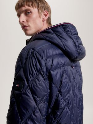  Tommy Hilfiger - Chaqueta acolchada con capucha para hombre,  Azul marino (Heather Navy) : Ropa, Zapatos y Joyería