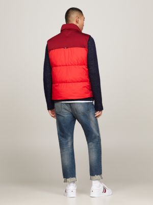 Tommy hilfiger best sale red puffer vest