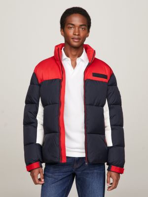 TH Warm New York Monogram Puffer Jacket, BLUE