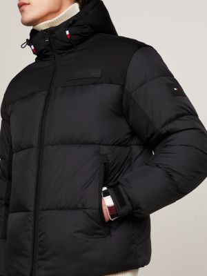 TH Warm Hooded New York Puffer Jacket, Black