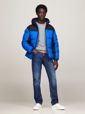 TH Warm Hooded New York Puffer Jacket, BLUE