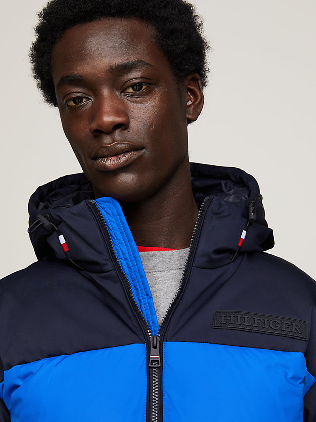 TH Warm Hooded New York Puffer Jacket | Blue | Tommy Hilfiger