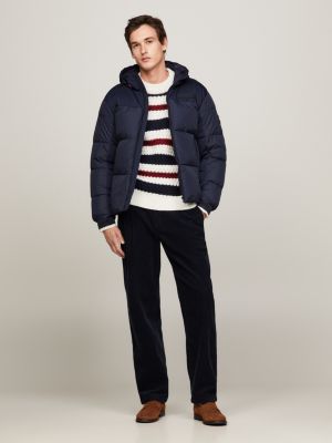 TH Warm Hooded New York Puffer Jacket, BLUE