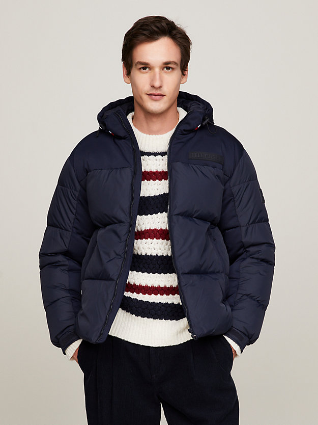 TH Warm Hooded New York Puffer Jacket | BLUE Tommy Hilfiger
