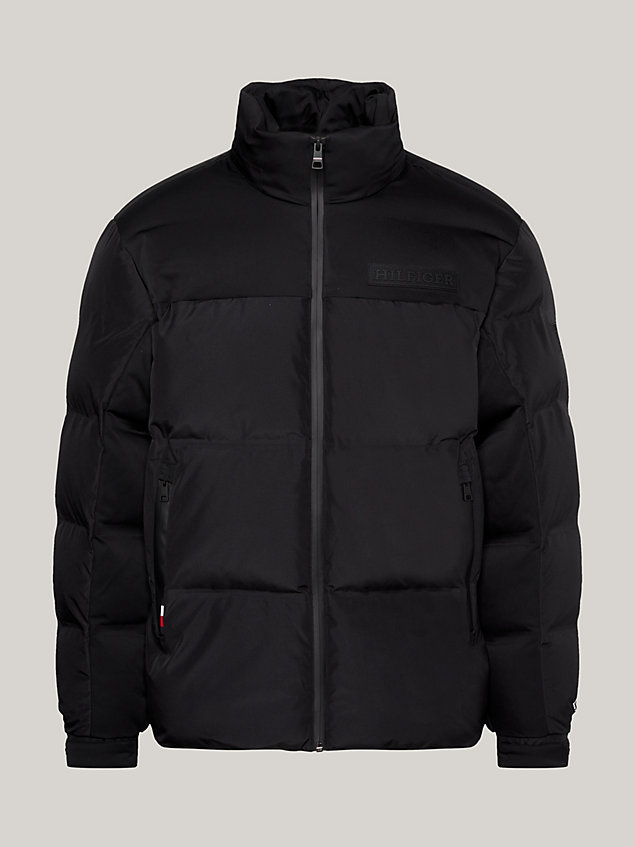 black th warm gore-tex new york puffer jacket for men tommy hilfiger