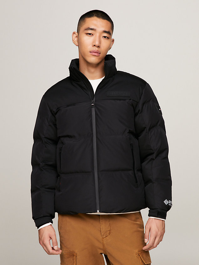 black th warm gore-tex new york puffer jacket for men tommy hilfiger