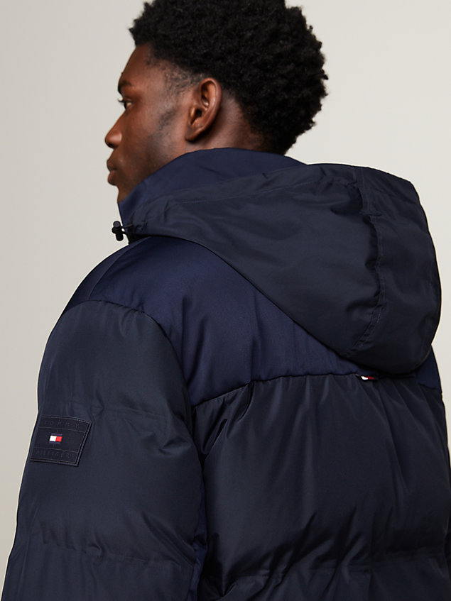 blue th warm gore-tex new york puffer jacket for men tommy hilfiger