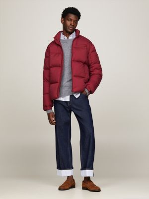 Burgundy padded jacket discount mens