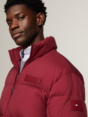 Tommy hilfiger mens on sale red puffer jacket