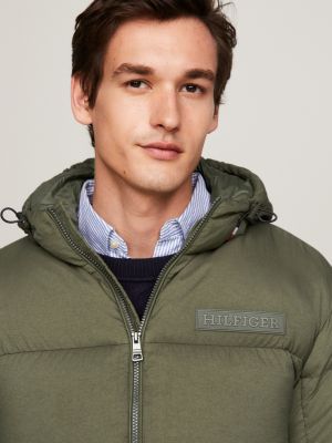 Hooded | Puffer Jacket | Hilfiger Garment Khaki Tommy New York Dyed