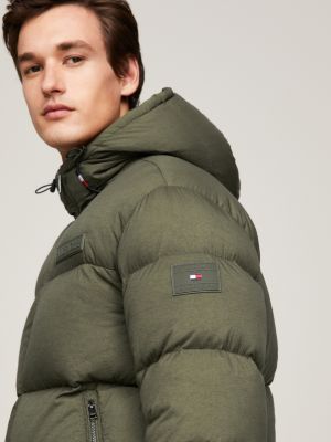 Puffer Tommy Hooded Hilfiger New | Jacket York Garment Dyed | Khaki