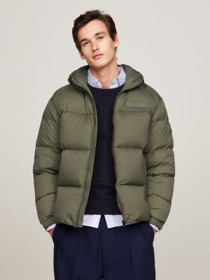 Khaki | Puffer Hilfiger York | Hooded Jacket Tommy Dyed Garment New