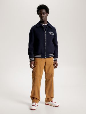 Tommy hilfiger shop textured baseball jacket