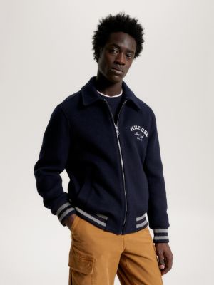 Wool-blend Baseball Jacket - Black/New York - Men