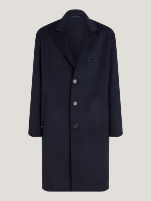 Tommy hilfiger piped wool military clearance coat