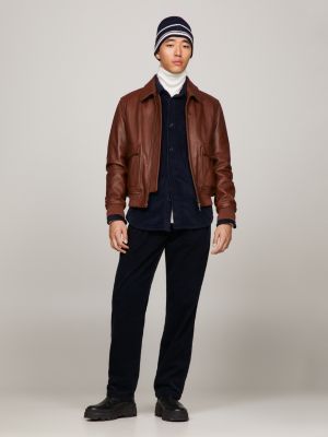 Blouson cuir 2025 homme tommy hilfiger