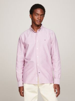 Purple tommy shop hilfiger shirt