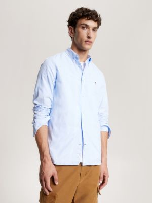 tommy hilfiger blue oxford shirt