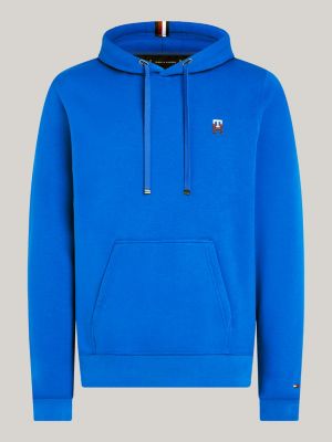 Tommy Hilfiger Monogram Flex Fleece Hoodie Blue