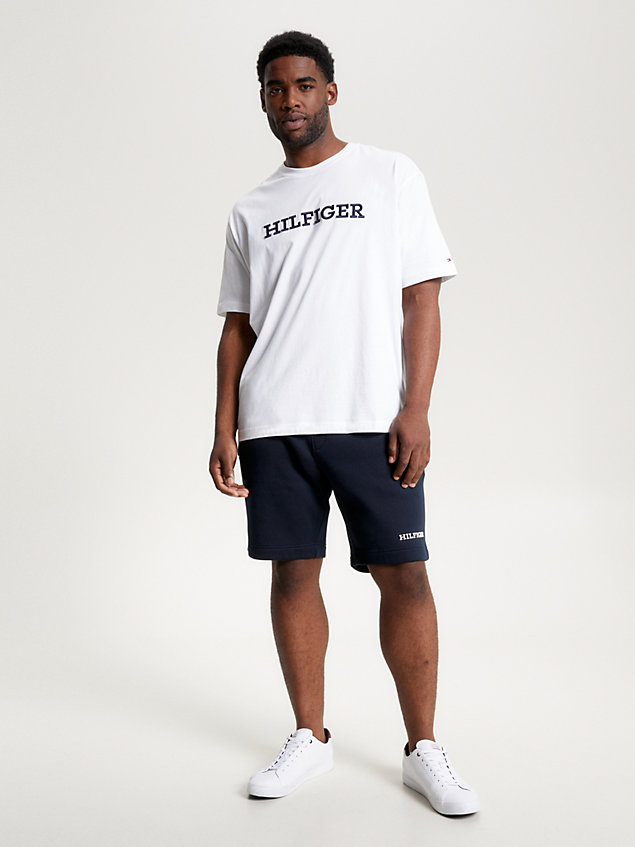 blue plus sweat-shorts aus flex-fleece mit logo für herren - tommy hilfiger
