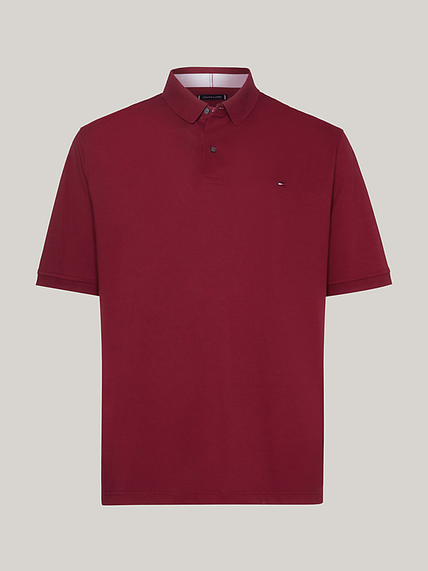 red plus 1985 collection flag embroidery regular fit polo for men tommy hilfiger