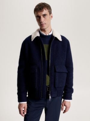 Jacket with sherpa on sale collar