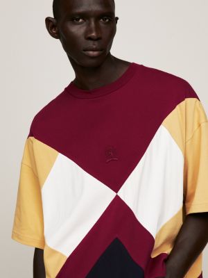 Oversized fit T shirt met embleem Rood Tommy Hilfiger