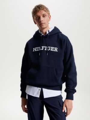 Sudadera con capucha y monotipo Hilfiger Azul Tommy Hilfiger