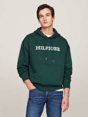 | Tommy-Badge | Tommy Fit Relaxed mit Hoodie Essential Hilfiger Grün