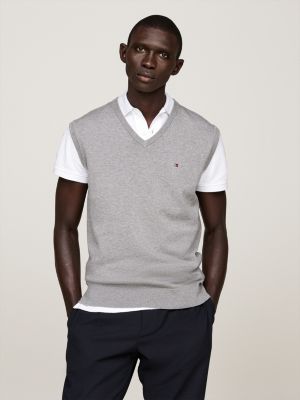 Vest with polo shirt sale