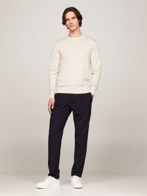 Smart Casual Fine Merino Wool Jumper | Brown | Tommy Hilfiger