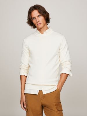 Mens white tommy on sale hilfiger jumper