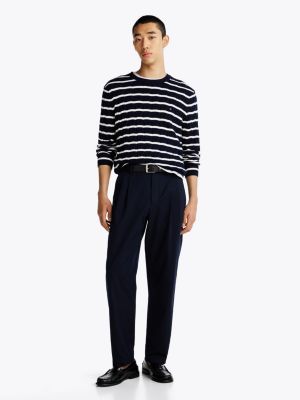 pull torsadé à col ras-du-cou plusieurs couleurs pour hommes tommy hilfiger