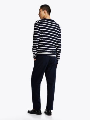 pull torsadé à col ras-du-cou plusieurs couleurs pour hommes tommy hilfiger