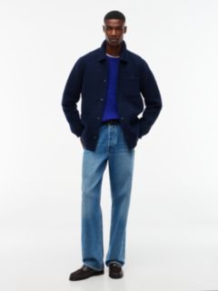 Cable Knit Crew Neck Jumper — Blue 2