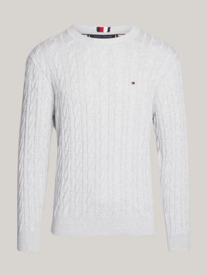 Tommy hilfiger mens grey on sale jumper