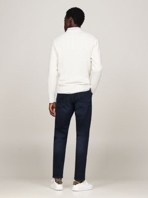 Mens white tommy hilfiger jumper best sale