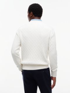 Cable Knit Crew Neck Jumper — Yellow 5