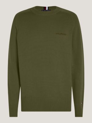 Green tommy cheap hilfiger jumper