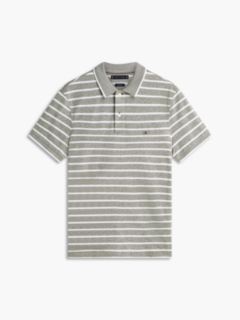 Regular Fit Pique Polo Shirt With Linen — Green 5