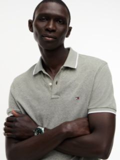 Regular Fit Pique Polo Shirt With Linen — Green 3